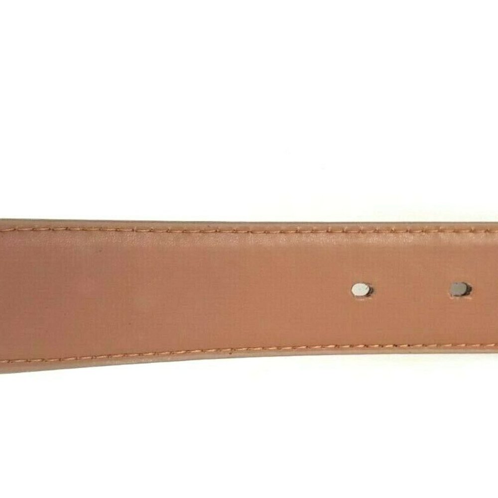 Men's Leather 1.25" Non Reversible Belt Brown Croc - Picture 10 of 11